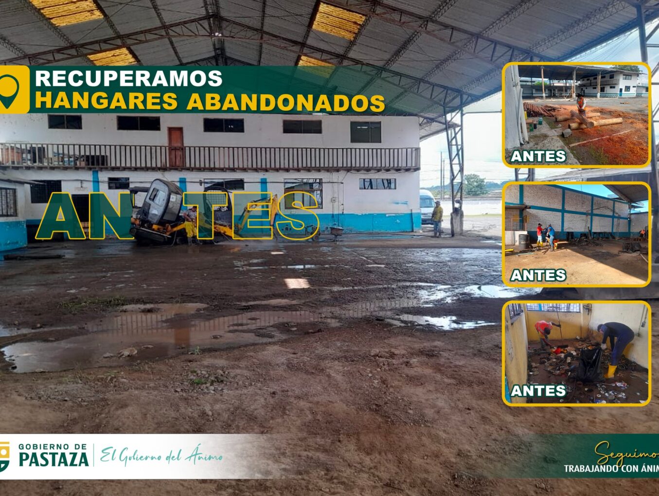Recuperamos los hangares abandonados, y los transformamos en la Plaza del Ánimo.