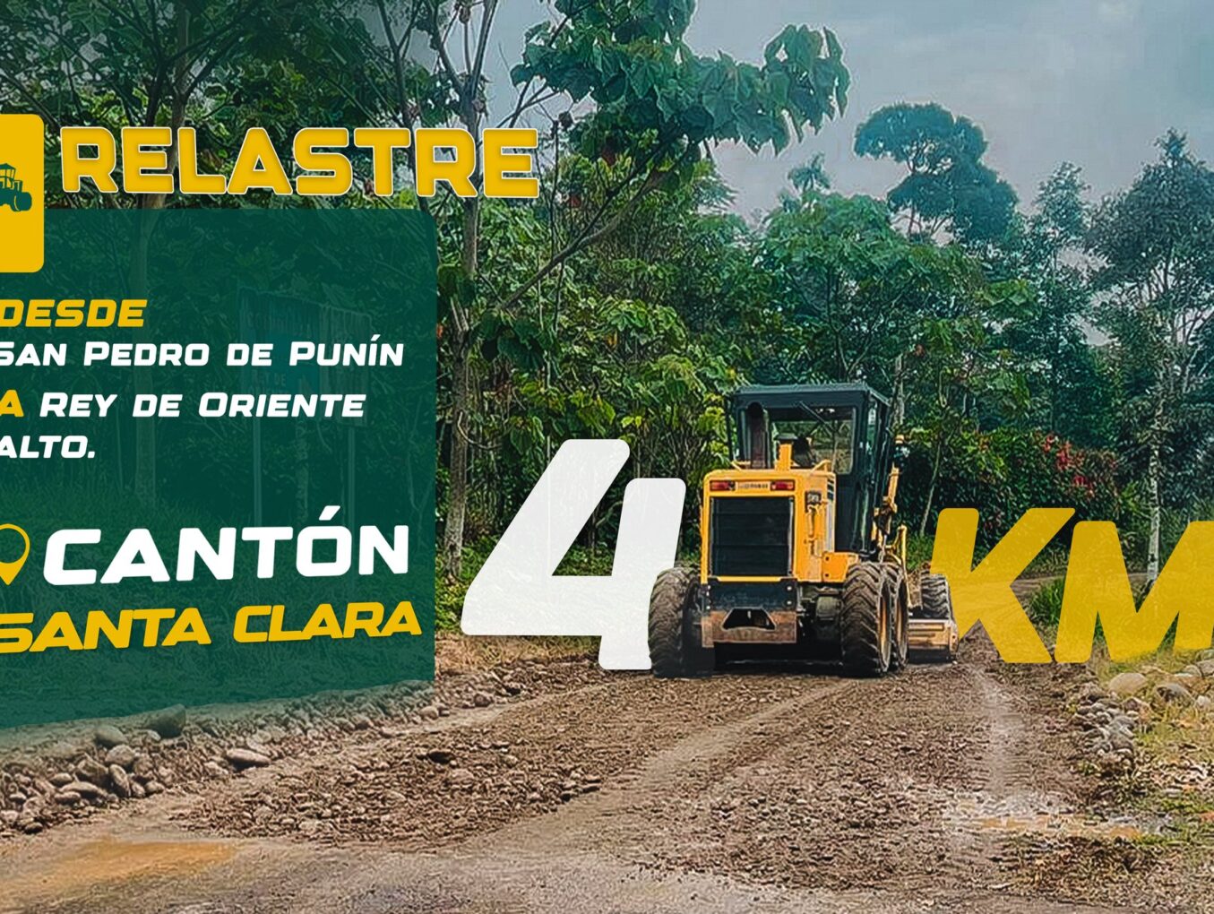 4 kilómetros de relastre en Santa Clara.