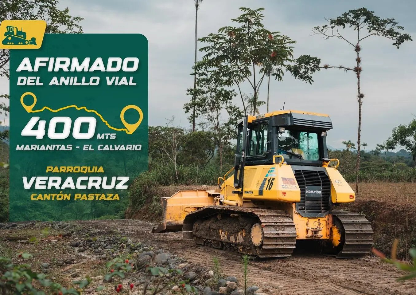 Iniciamos el afirmado de 400 metros del anillado vial que une a Marianitas con El Calvario.