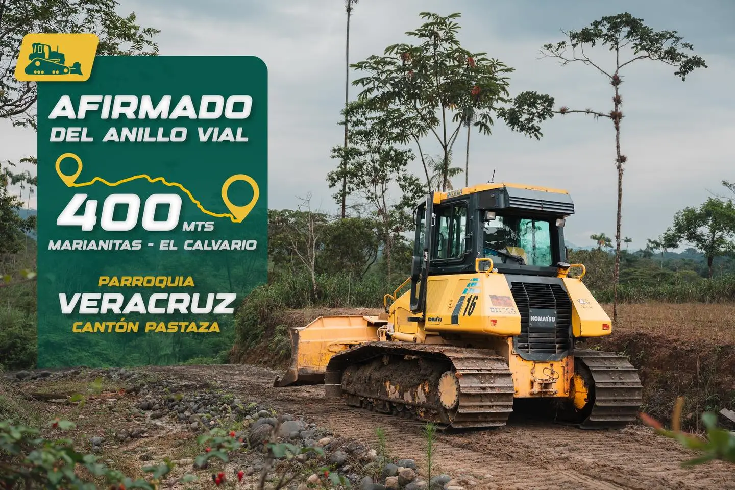 Iniciamos el afirmado de 400 metros del anillado vial que une a Marianitas con El Calvario.