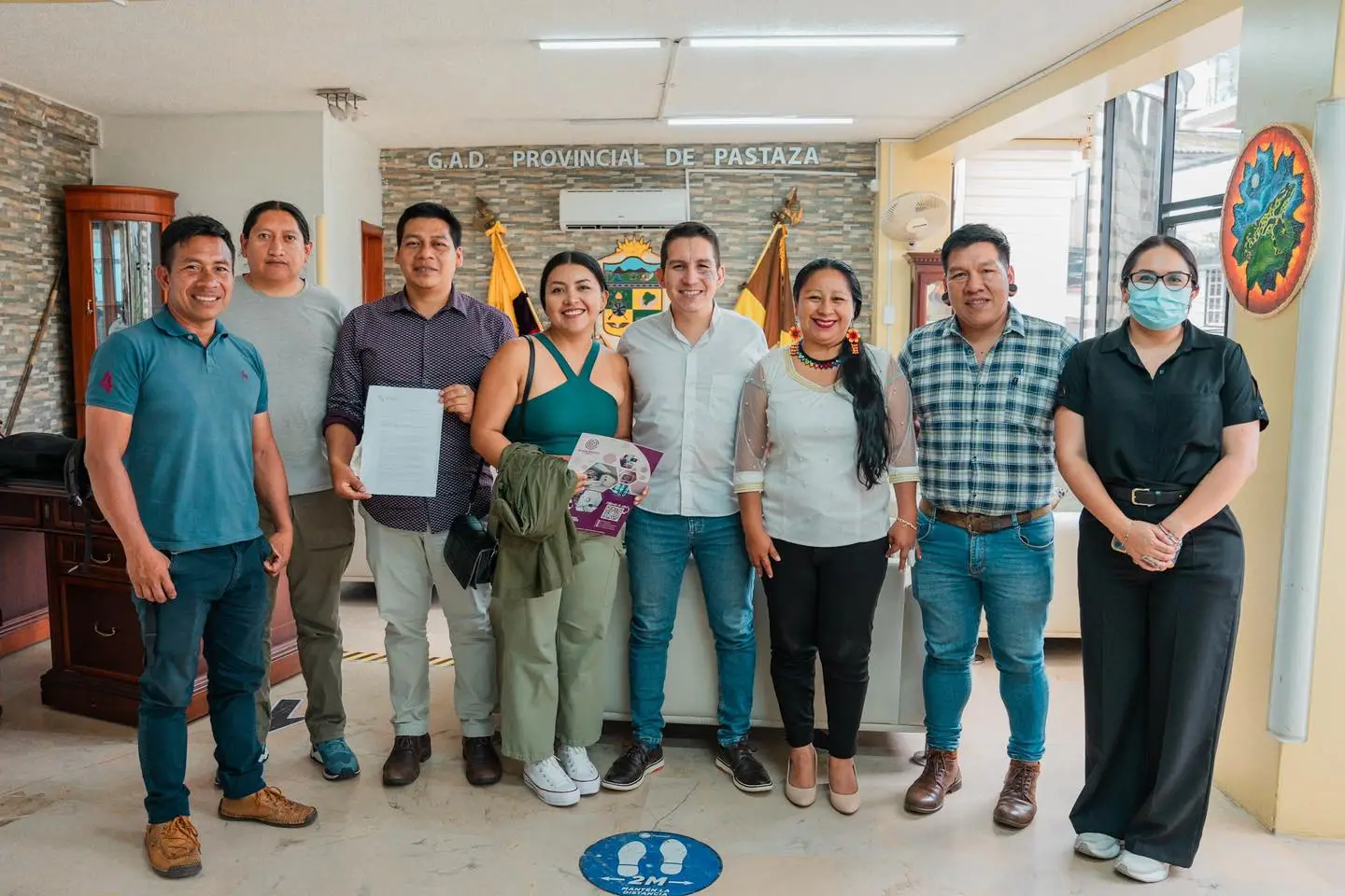 El prefecto de Pastaza André Granda, mantuvieron varias reuniones de trabajo con dirigentes de comunidades y sectores estratégicos.