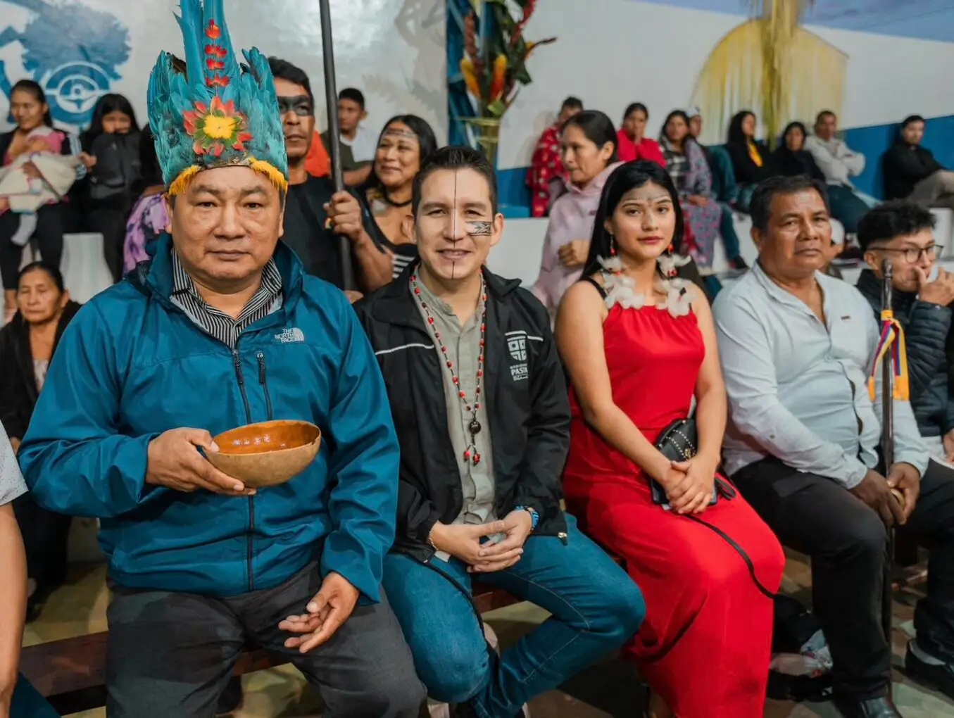 Prefecto de Pastaza participa en la wayusa Upina y Uchu Manka en la Comuna San Jacinto del Pindo.