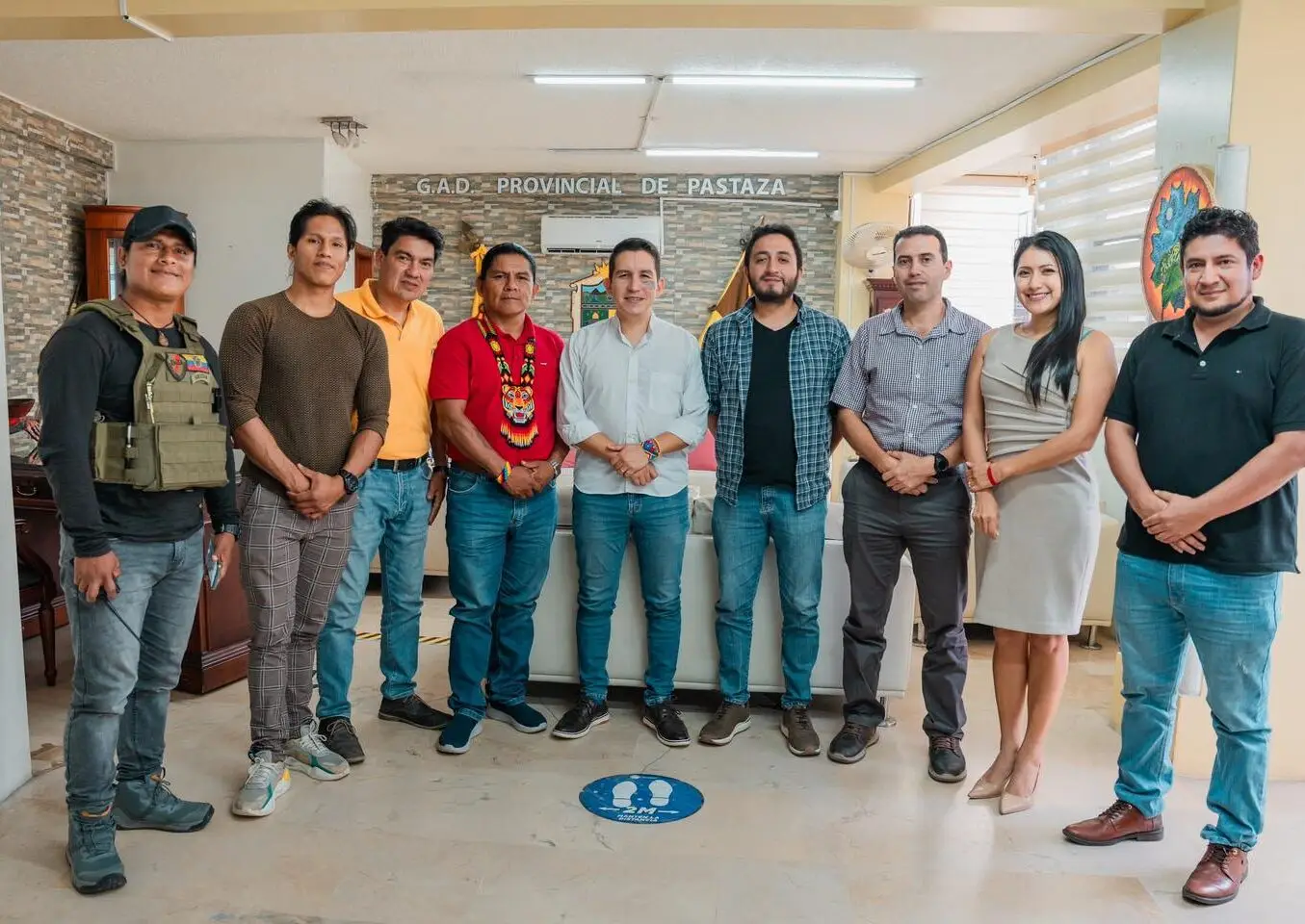 El prefecto de Pastaza, André Granda se reunió con el Alcalde, Estalin Tzamarenda Alcalde de Palora.