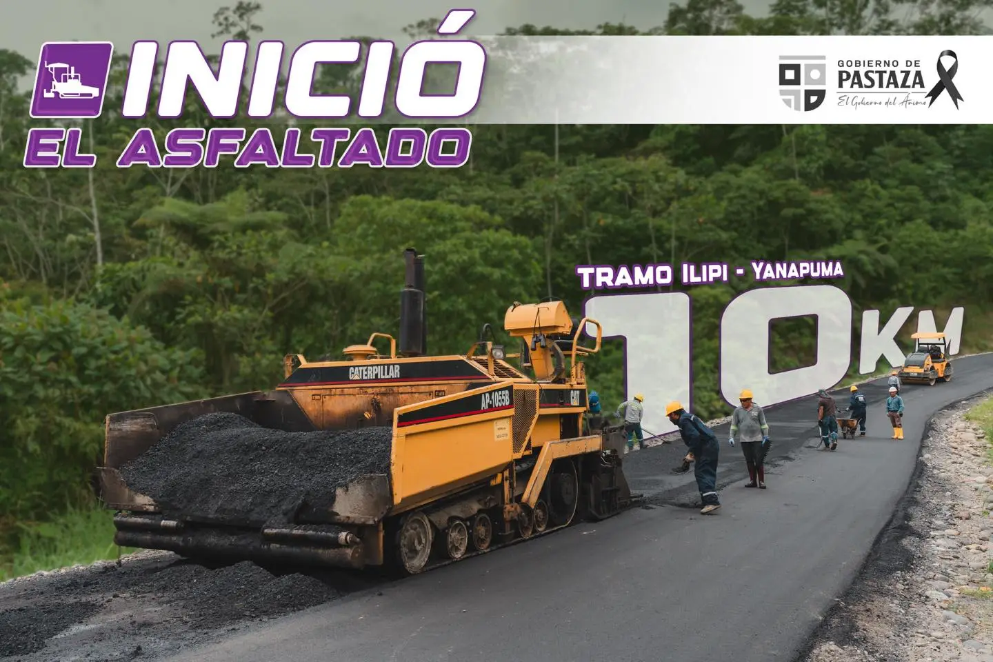 Inicio de asfaltado Ilipi - Yanapuma.