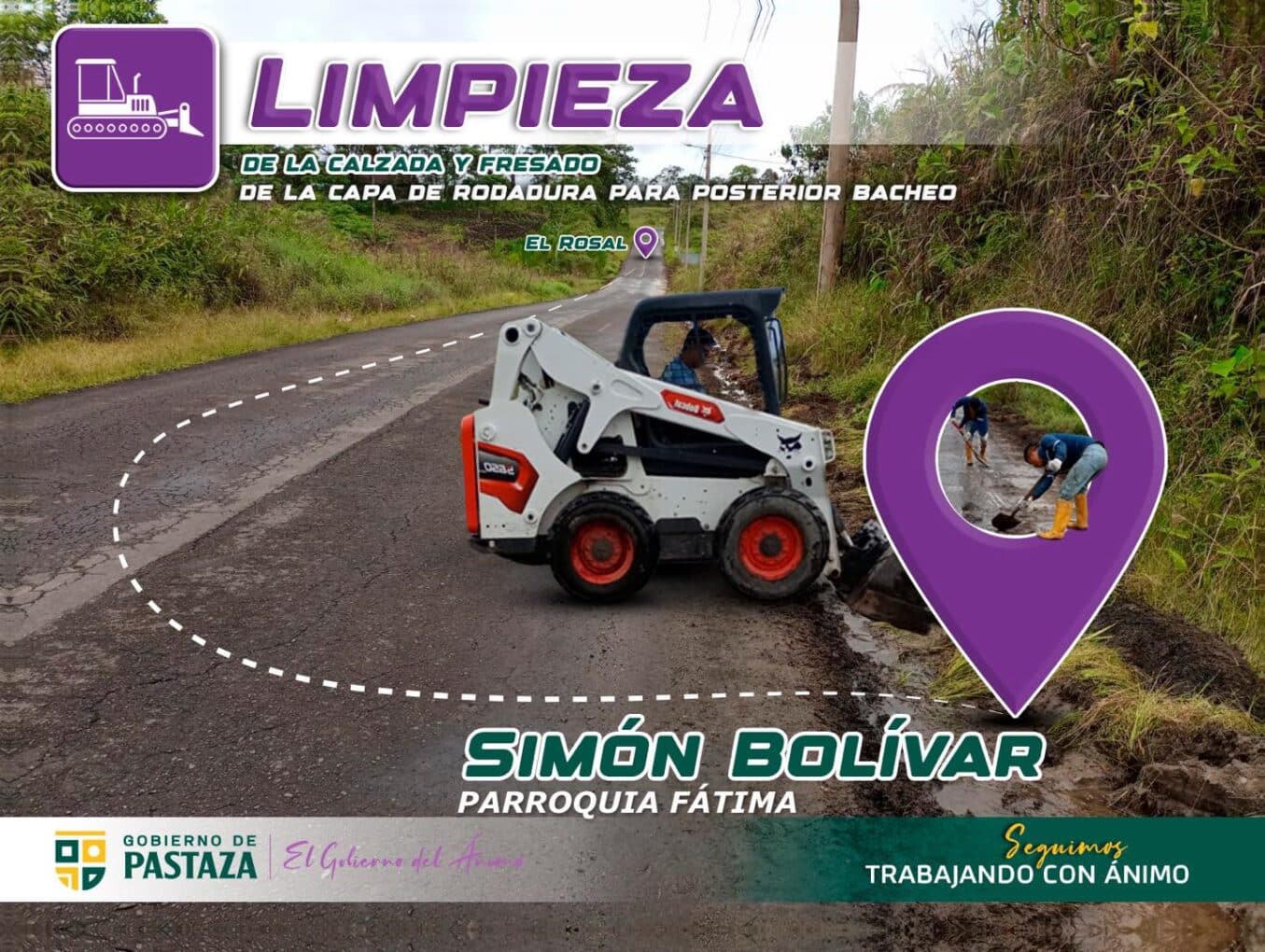 limpieza de la calzada.