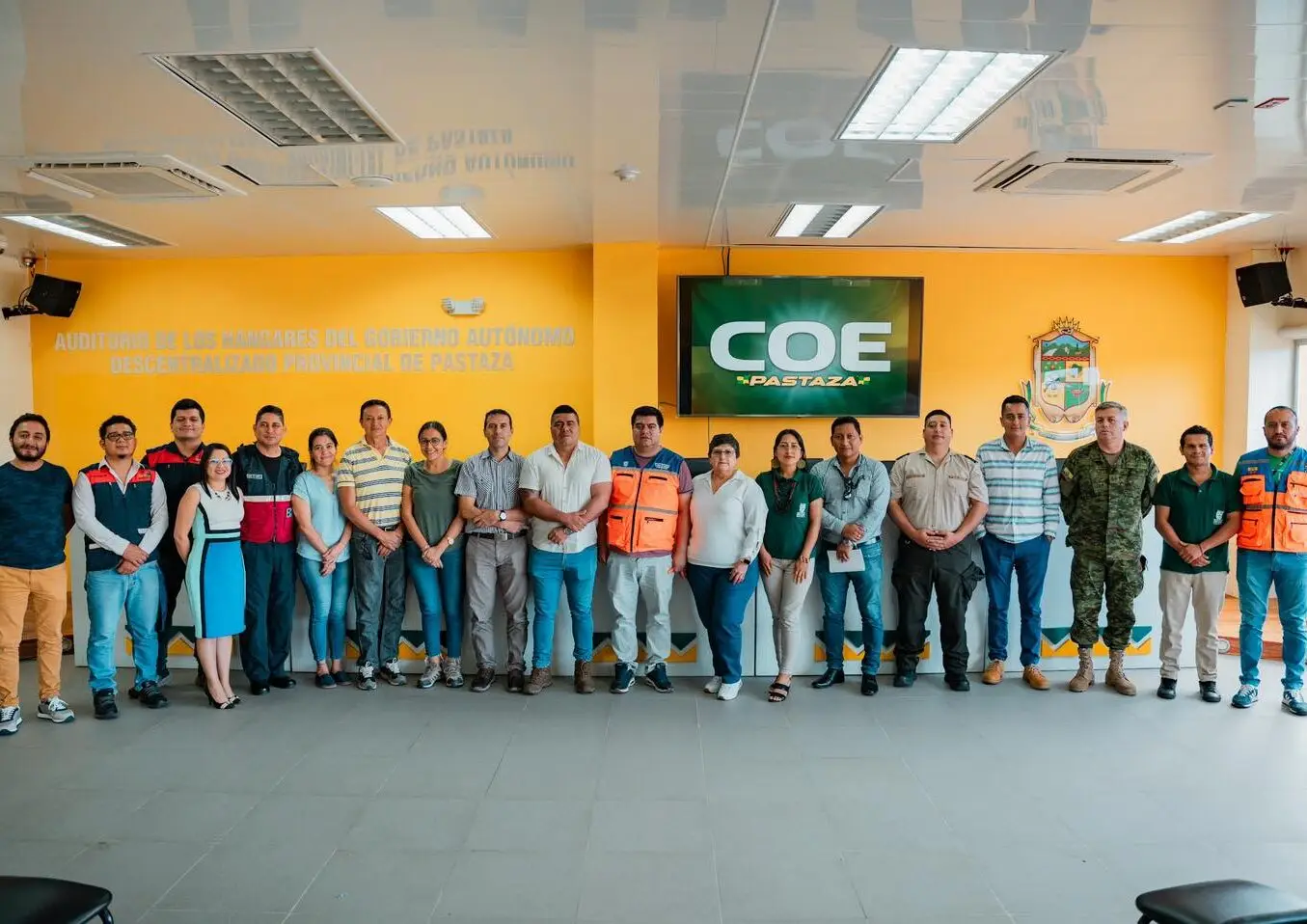 COE Provincial se reunió para analizar la situación del puente sobre el Río Pindo.