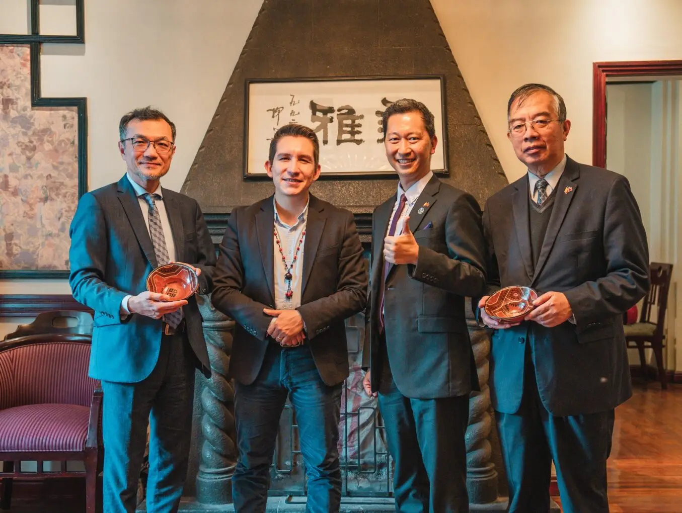 Reunión con el embajador de Taiwán y su cuerpo diplomático.