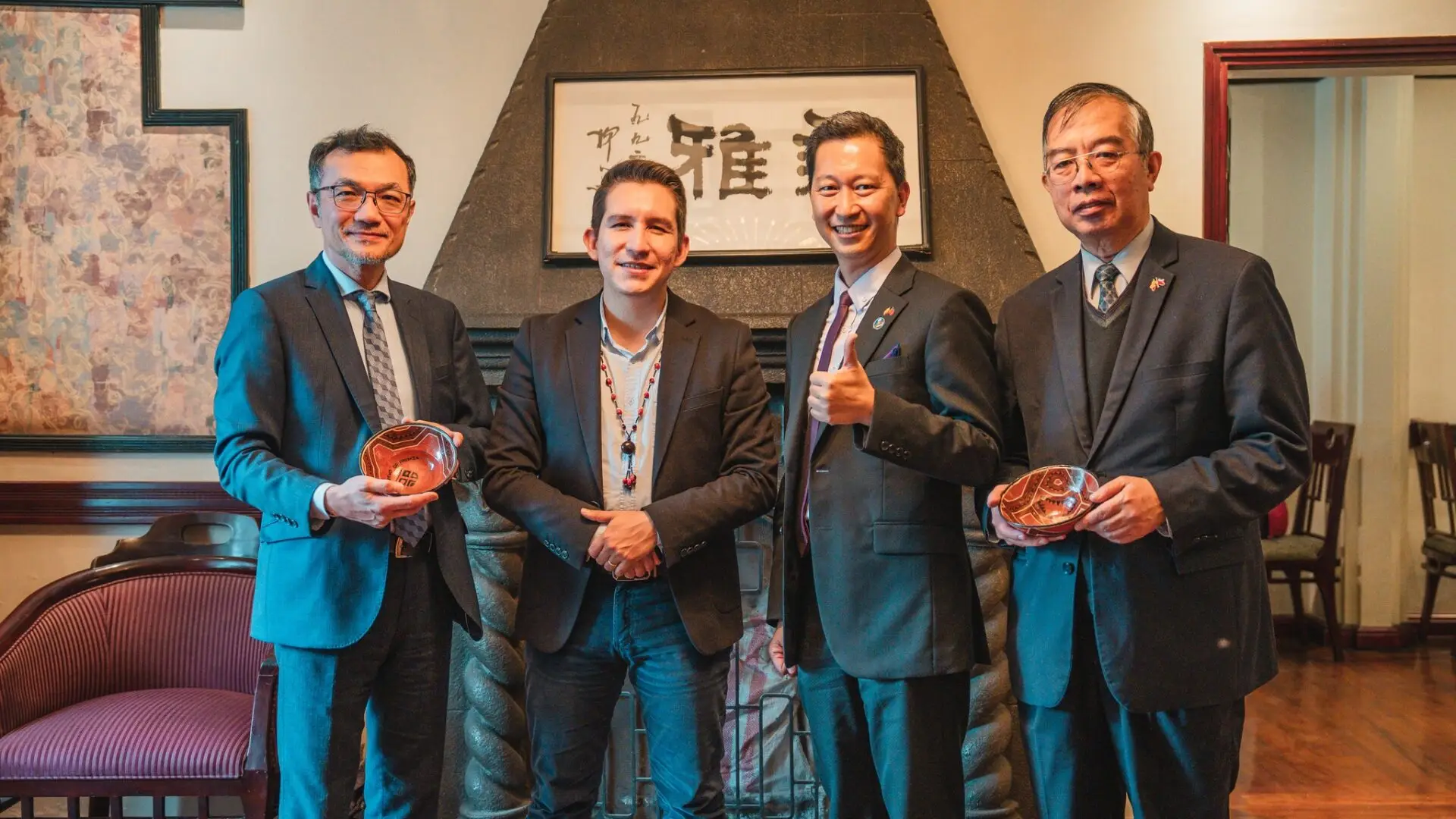Reunión con el embajador de Taiwán y su cuerpo diplomático.