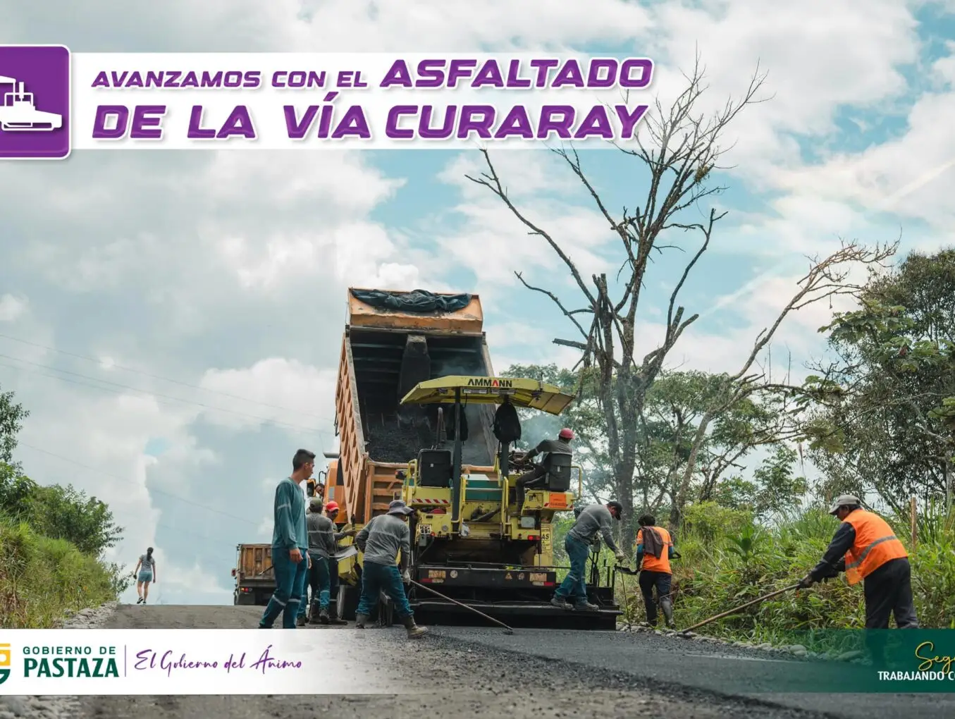 Seguimos asfaltando la vía Curaray.