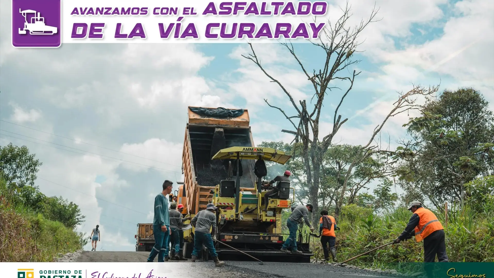 Seguimos asfaltando la vía Curaray.