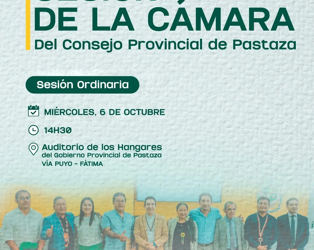 Sesión de la Cámara  Consejo Provincial de Pastaza.