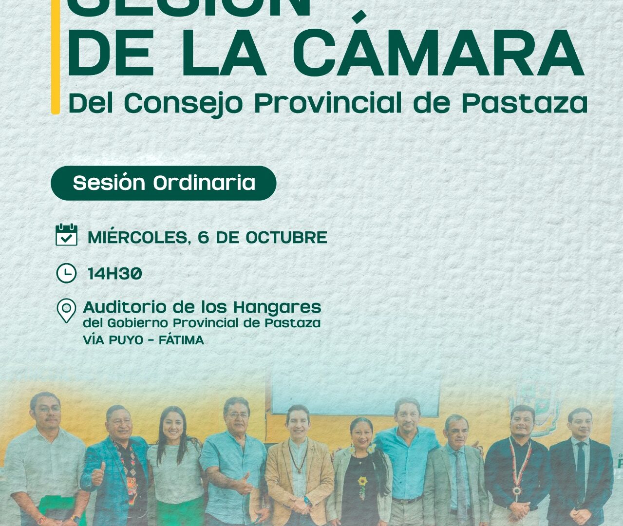 Sesión de la Cámara  Consejo Provincial de Pastaza.