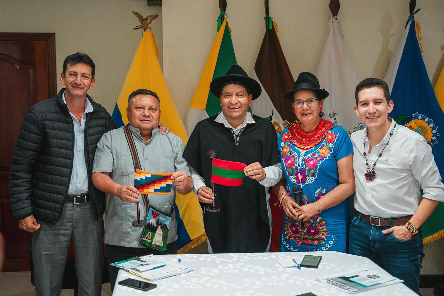 El prefecto de Pastaza André Granda, asiste a la asamblea general de la Mancomunidad de los Gobiernos Provinciales de la Zona Centro.