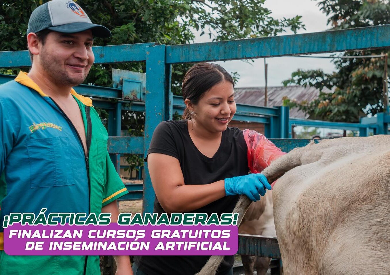 Con éxito finalizó el curso de inseminación artificial que incluyó una clase teórica y dos prácticas en campo