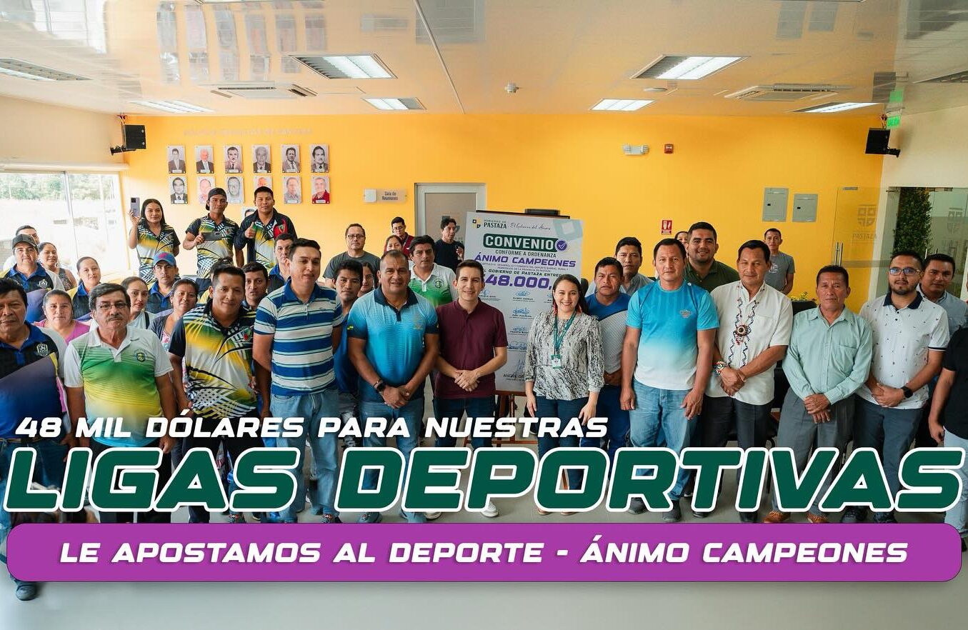 Con compromiso firme, el Gobierno de Pastaza firmó convenios con 13 ligas deportivas barriales y parroquiales