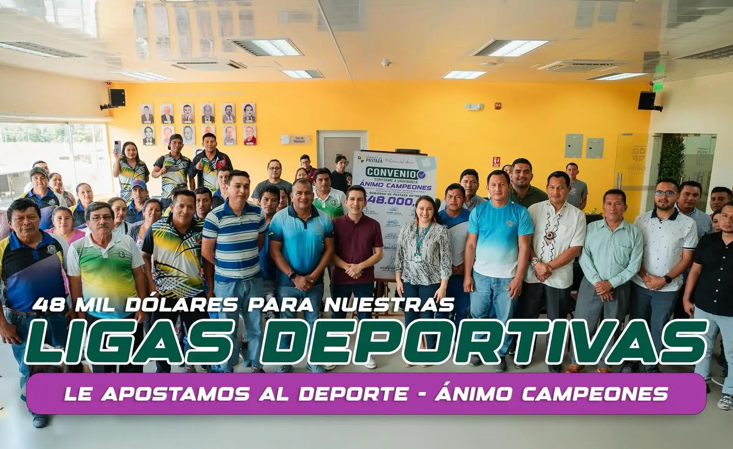Con compromiso firme, el Gobierno de Pastaza firmó convenios con 13 ligas deportivas barriales y parroquiales