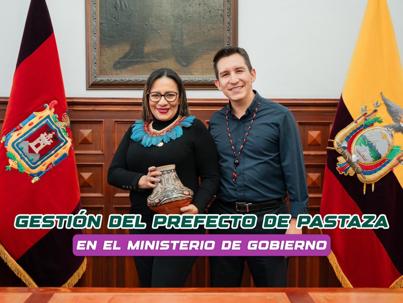 Gestió del Prefecto de Pastaza e el Ministerio de Gobierno
