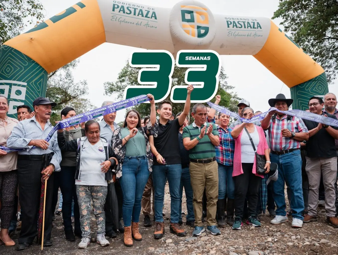 El prefecto de Pastaza, André Granda, hizo realidad el anillo vial de la Asociación Asomeñul – Los Altares