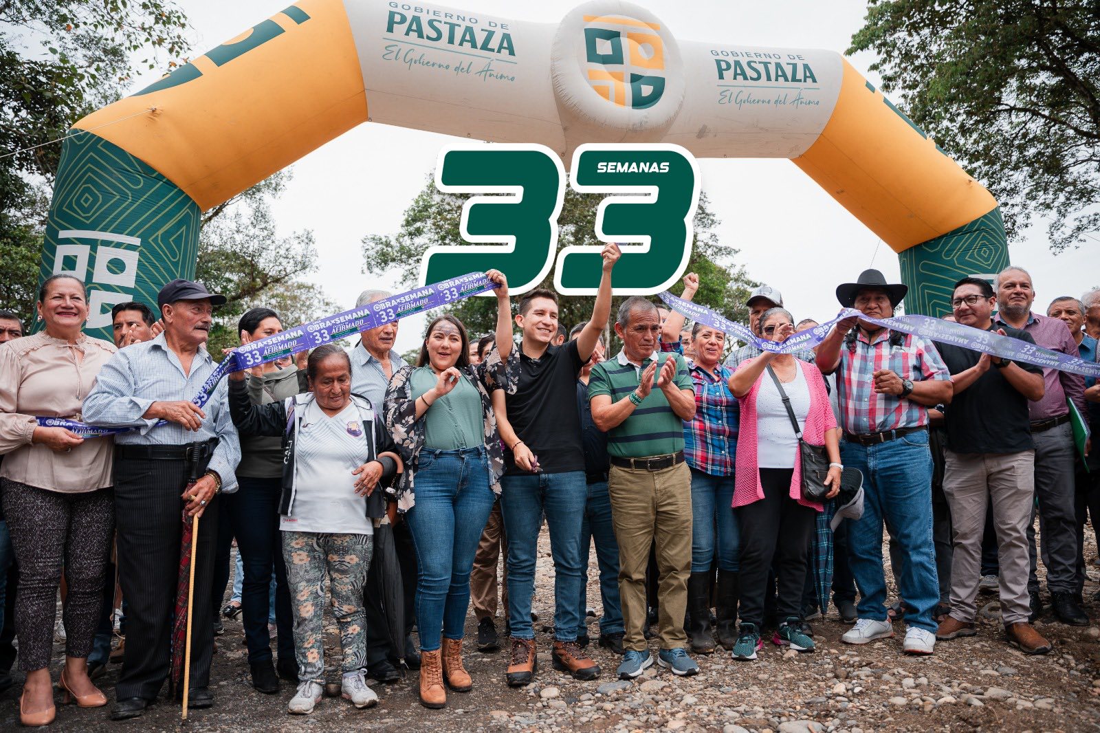 El prefecto de Pastaza, André Granda, hizo realidad el anillo vial de la Asociación Asomeñul – Los Altares
