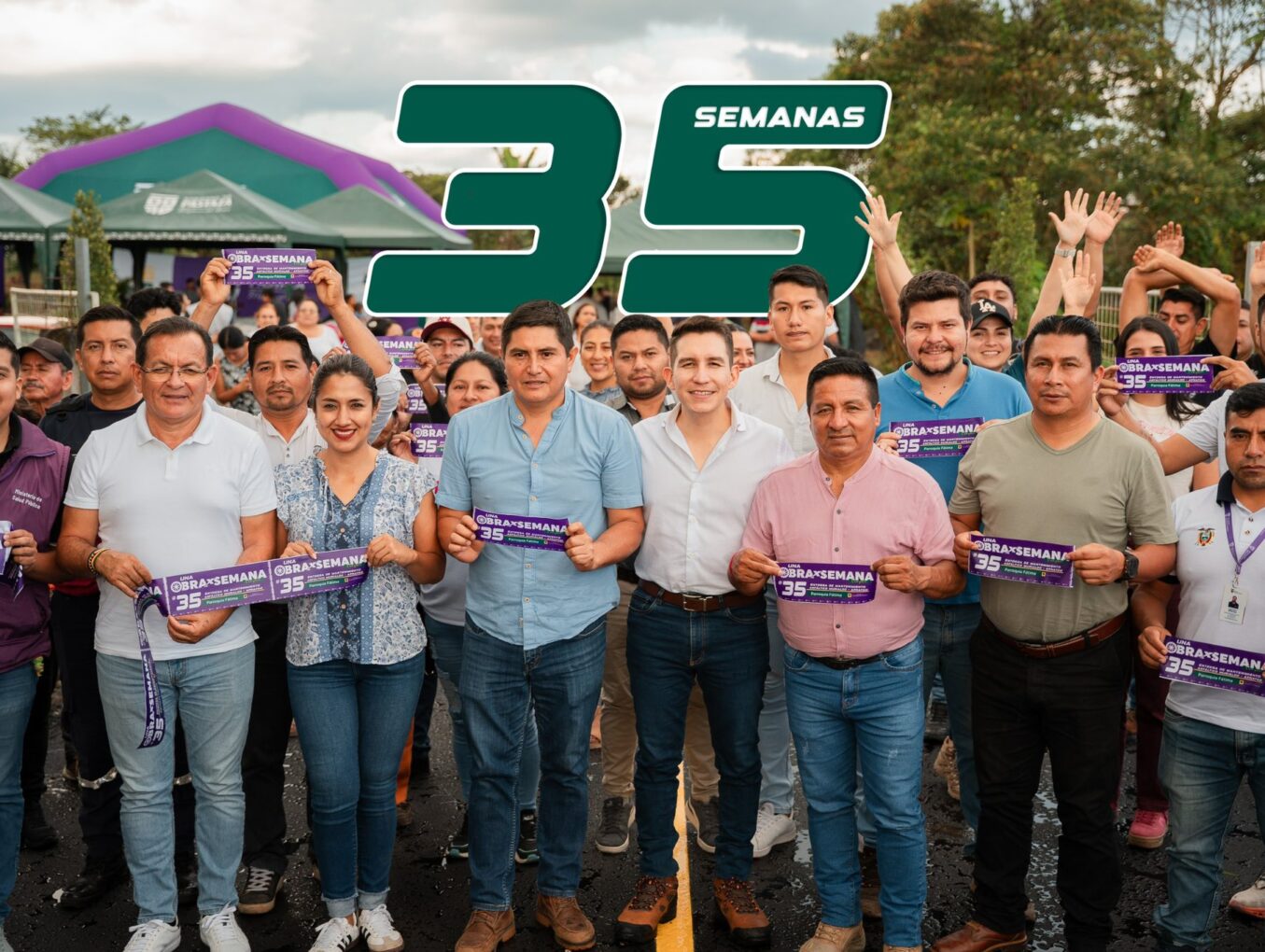 Acceso vial hacia el centro de acopio de la Asociación de Productores de Naranjilla y Frutales Amazónicos Murialdo (APNAFAM).