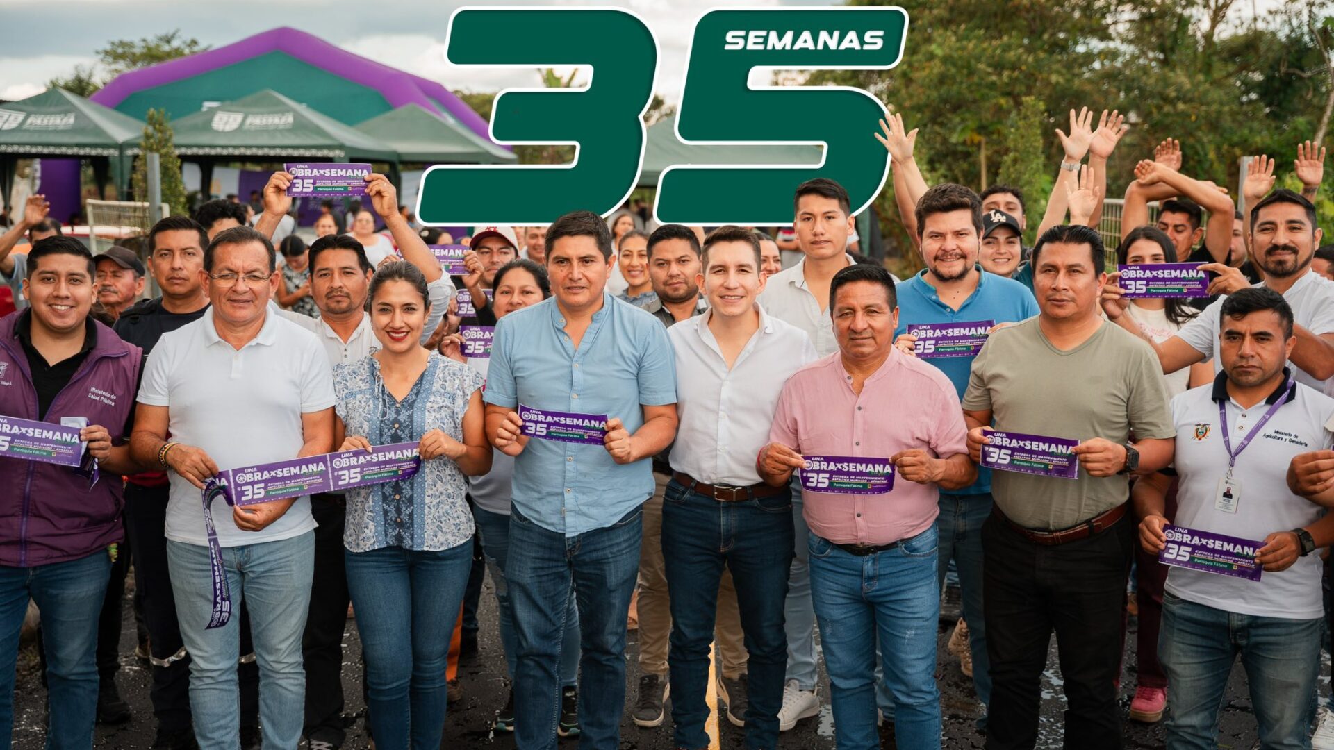 Acceso vial hacia el centro de acopio de la Asociación de Productores de Naranjilla y Frutales Amazónicos Murialdo (APNAFAM).