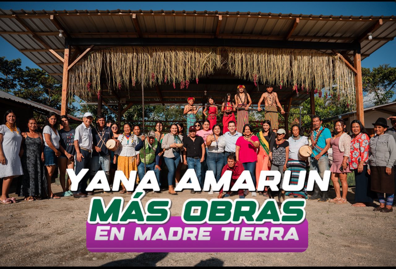 La comunidad Yana Amarun, celebró con gratitud y alegría la entrega del Escenario y Espacio Comercial.