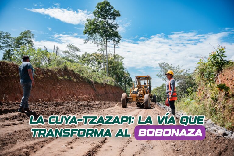 Vía La Cuya–Tzazapi una obra que transforma la vida de Canelos.