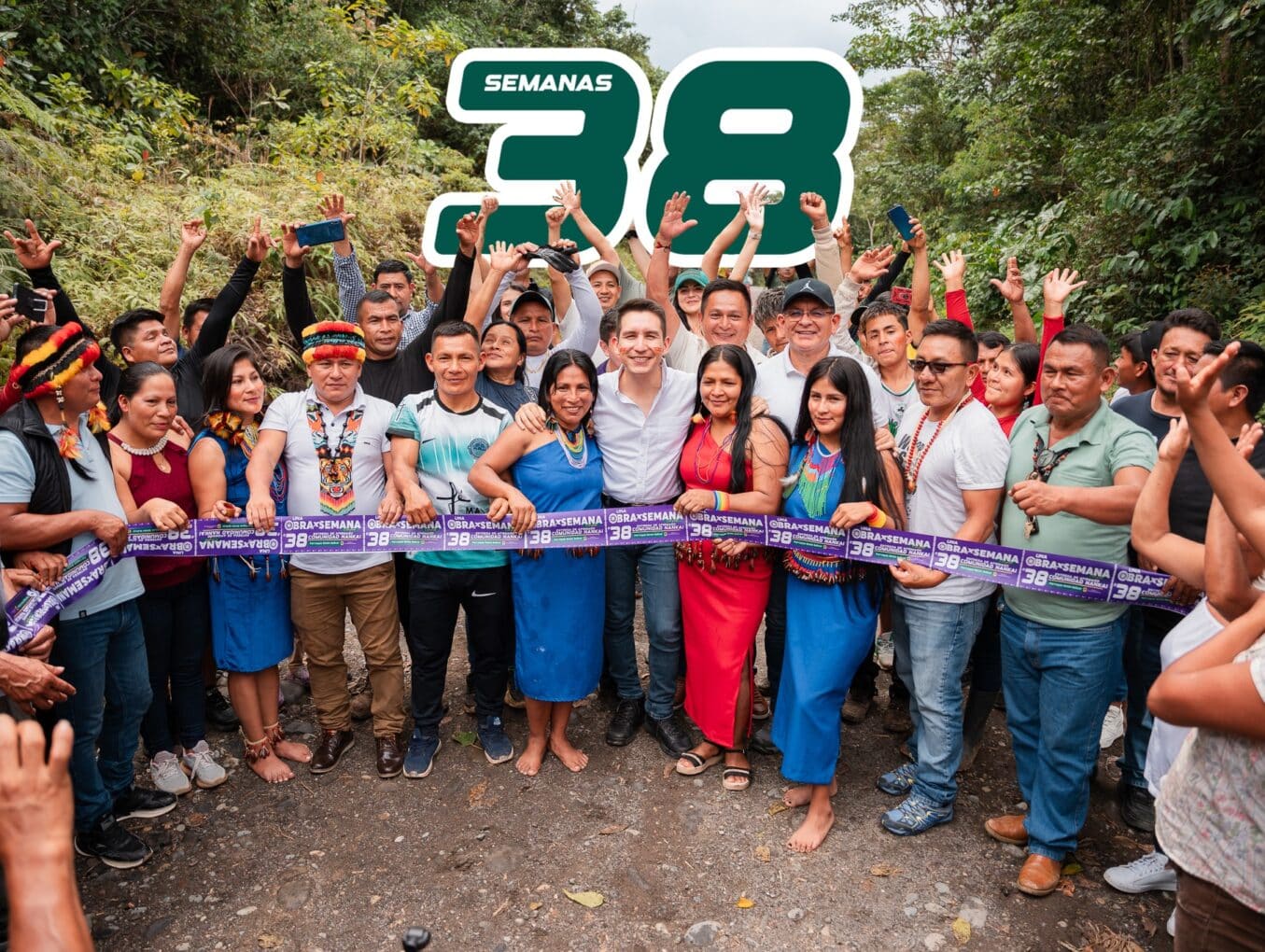 Otra obra cumplida de André Granda, esta vez una vía llegó por primera vez hasta la comunidad Nankai