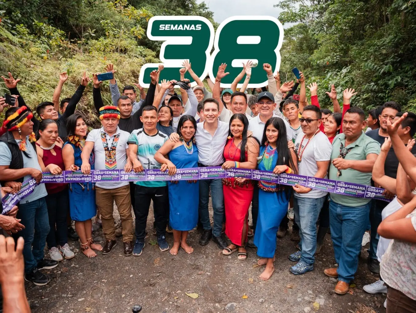 Otra obra cumplida de André Granda, esta vez una vía llegó por primera vez hasta la comunidad Nankai