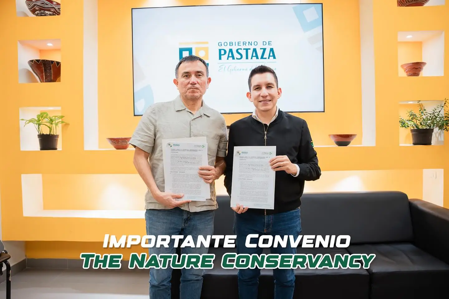Resaltamos la firma del Convenio Marco de Cooperación Interinstitucional entre el Gobierno Provincial de Pastaza y  The Nature Conservancy