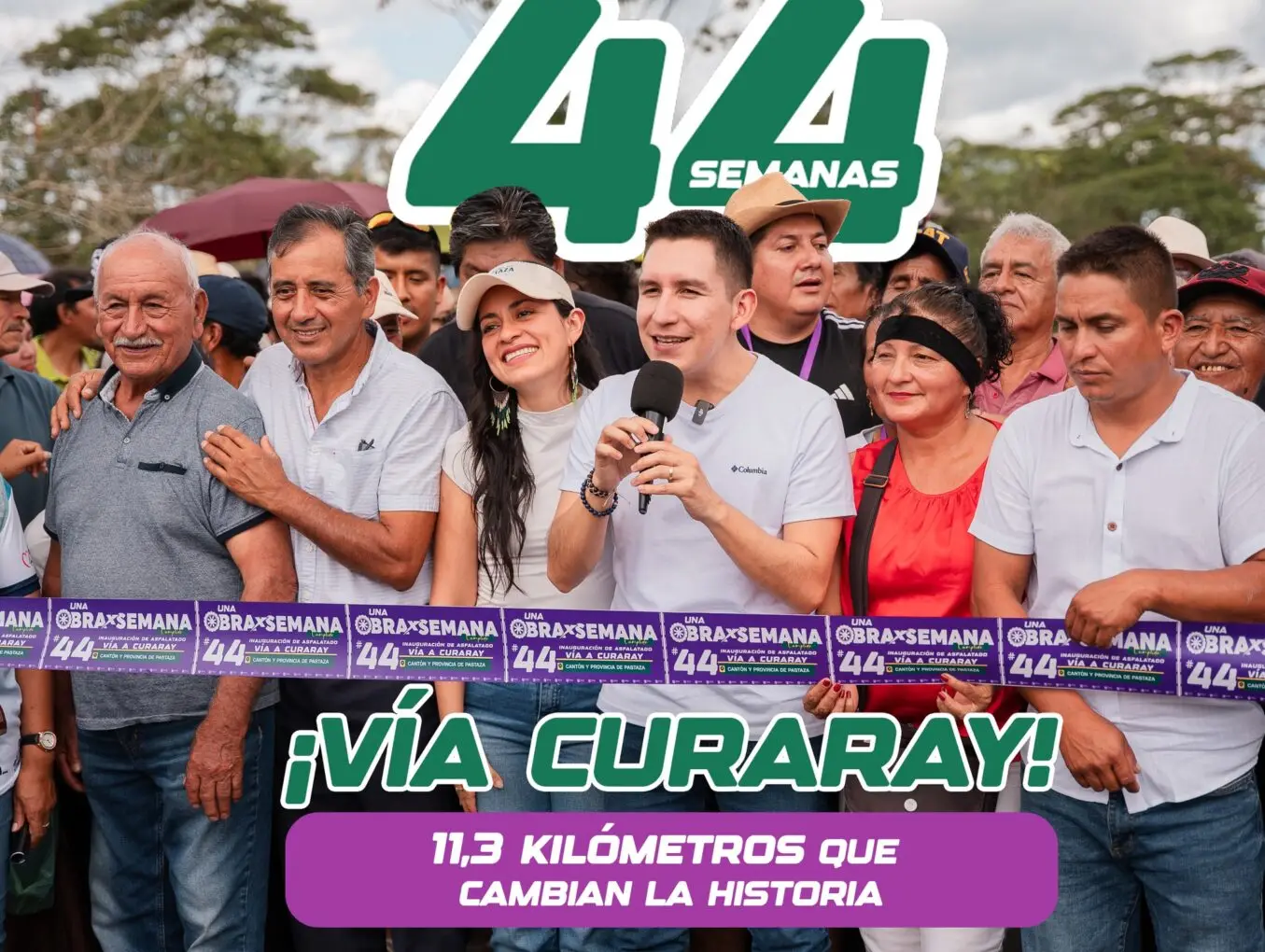 11,3 kilómetros de asfalto en la vía a curaray