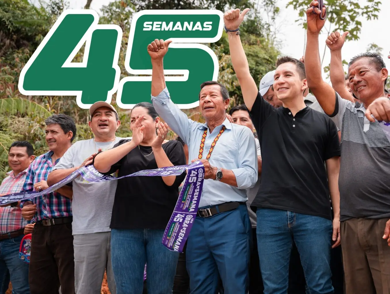 El prefecto André Granda inauguró una nueva obra en la comunidad San Cristóbal