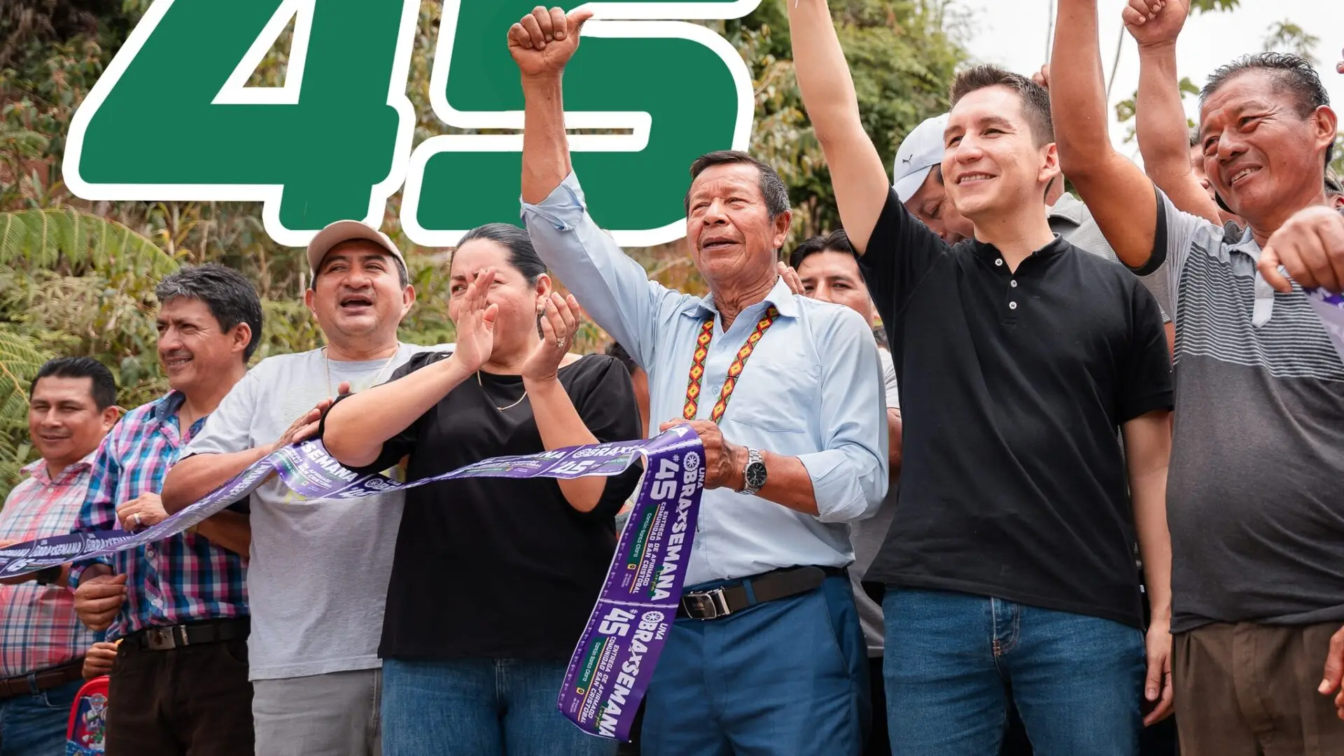 El prefecto André Granda inauguró una nueva obra en la comunidad San Cristóbal