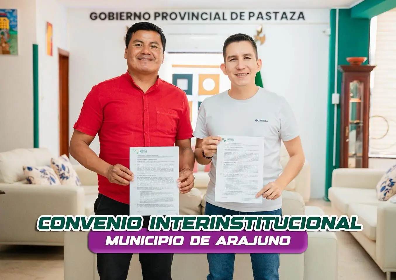 CONVENIO INTERINSTITUCIONAL CON EL GAD MUNICIPAL DE ARAJUNO