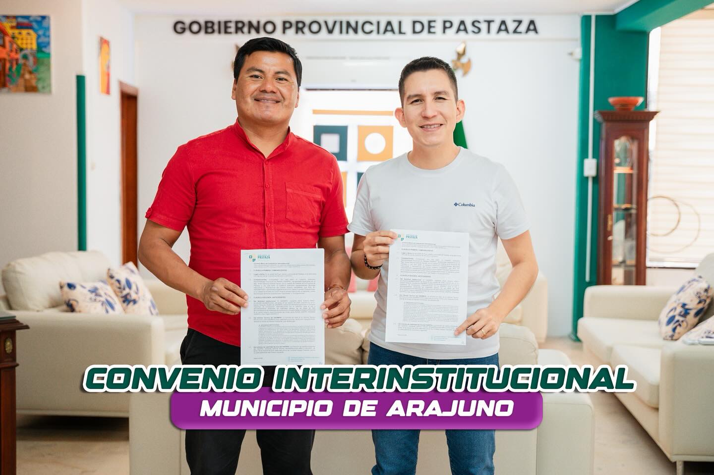 CONVENIO INTERINSTITUCIONAL CON EL GAD MUNICIPAL DE ARAJUNO