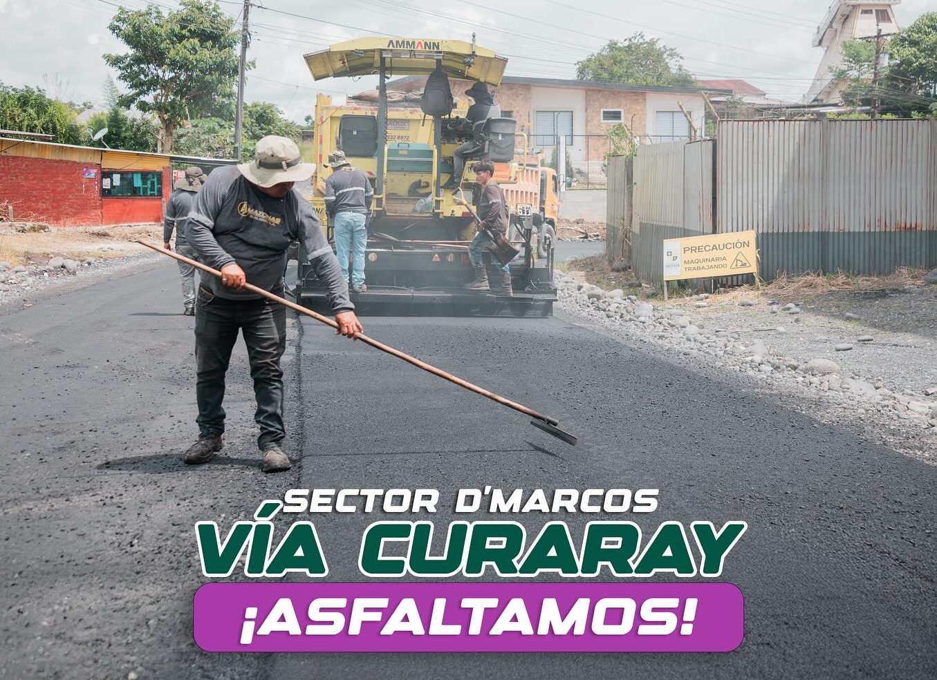 Asfaltamos el ingreso al sector Los Chorritos, D’Marcos.