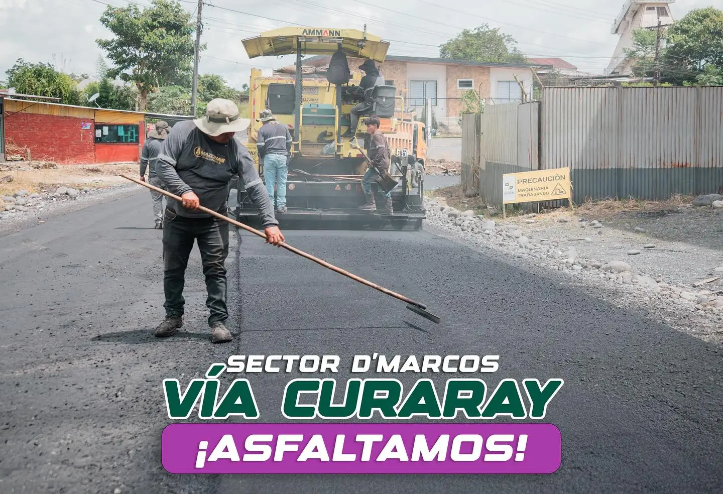 Asfaltamos el ingreso al sector Los Chorritos, D’Marcos.
