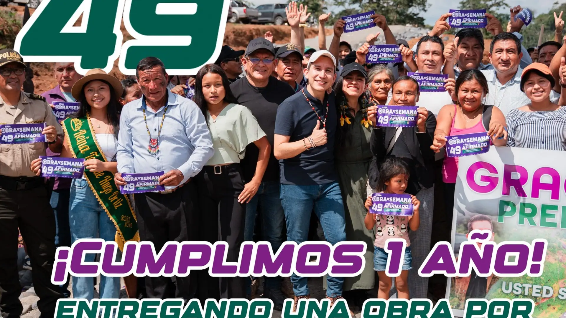 Un año de entregar #UnaObraXSemana para Pastaza