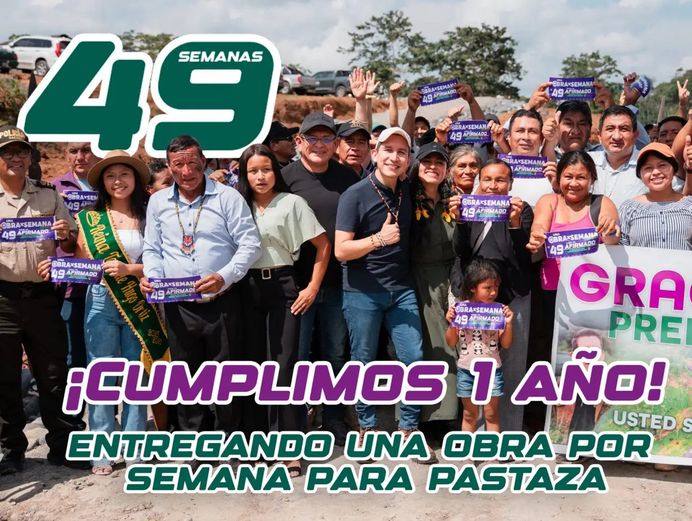 ¡Un año de entregar #UnaObraXSemana para Pastaza!