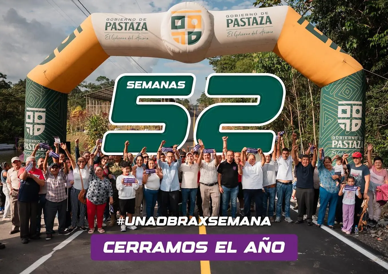 André Granda, Prefecto de Pastaza, cerró el 2025 cumpliendo el compromiso de una obra por semana.