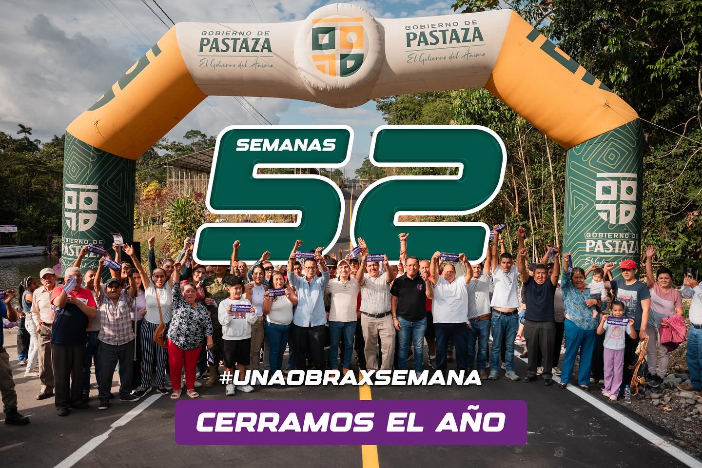 André Granda, Prefecto de Pastaza, cerró el 2025 cumpliendo el compromiso de una obra por semana.