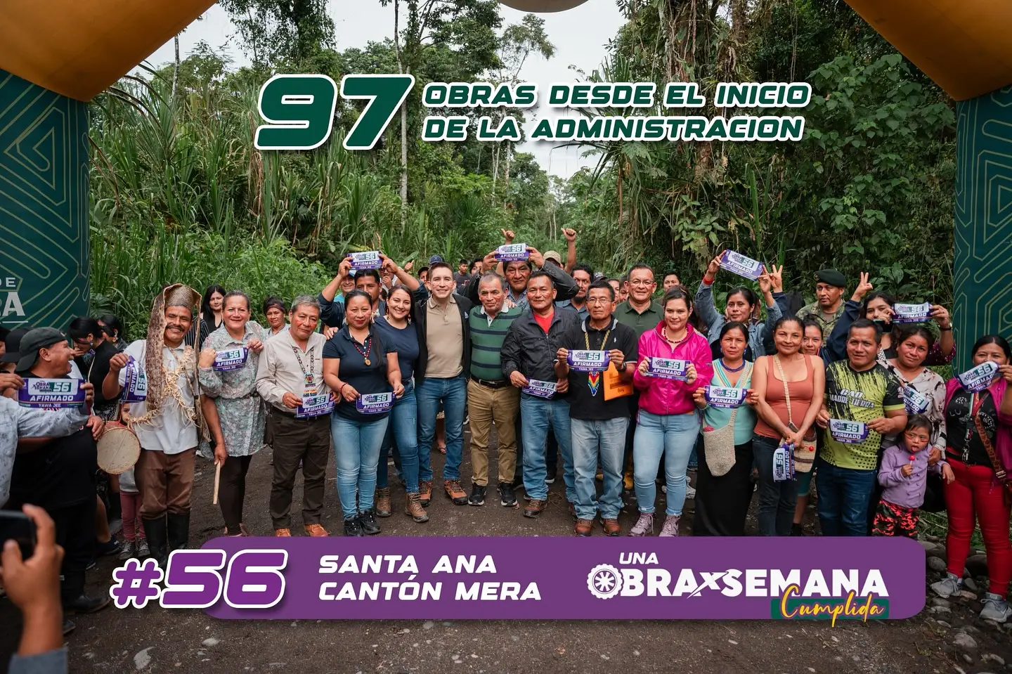 56 obras por semana: un hito que se siente en Pastaza.