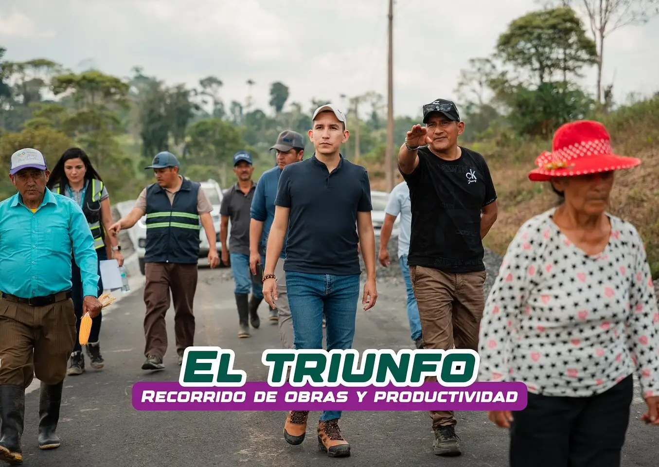 André Granda, realizó una visita de obras, recorrido técnico y productivo en la parroquia El Triunfo