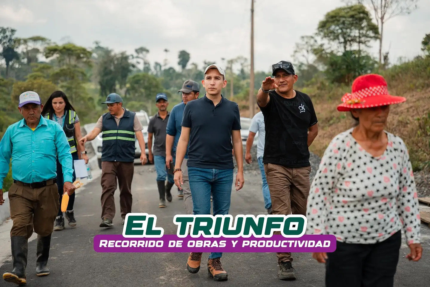 André Granda, realizó una visita de obras, recorrido técnico y productivo en la parroquia El Triunfo